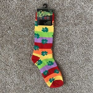 Sumona Clover Rainbow Fashion Crew Socks